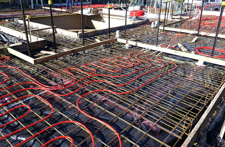 Hydronic heating in slab System installed into a home in Black Rock.