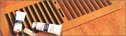 Ducted heating brown frame on wooden floors with materials for putting in ducted heating scattered on top