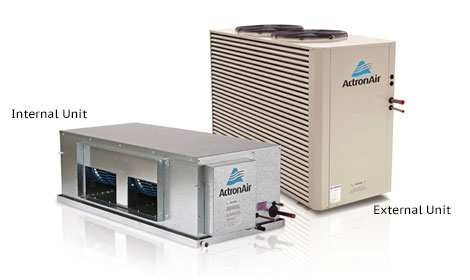 Internal and External units for Actron Air Platinum Ducted Refrigerated Heating & Cooling Air Conditioning System