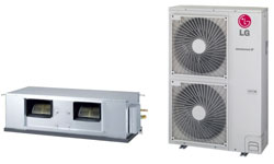 image of LG's indoor and external Premium Static Duct single phase with the model number B42AWYN7G5/B42AWYU3G5