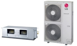 image of LG's indoor and external Premium Static Duct single phase with the model number B36AWYN7G5/B36AWYU4G5