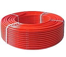 Red Rehau Hydronic Heating Piping