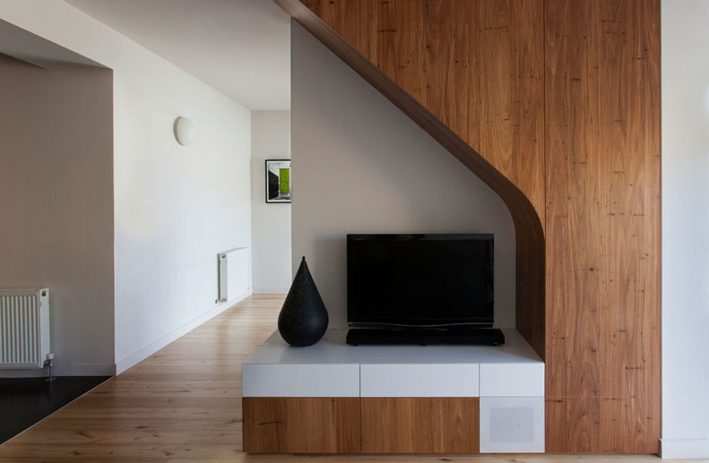 Hydronic heating with radiator panels in architecturally designed home in St Kilda.